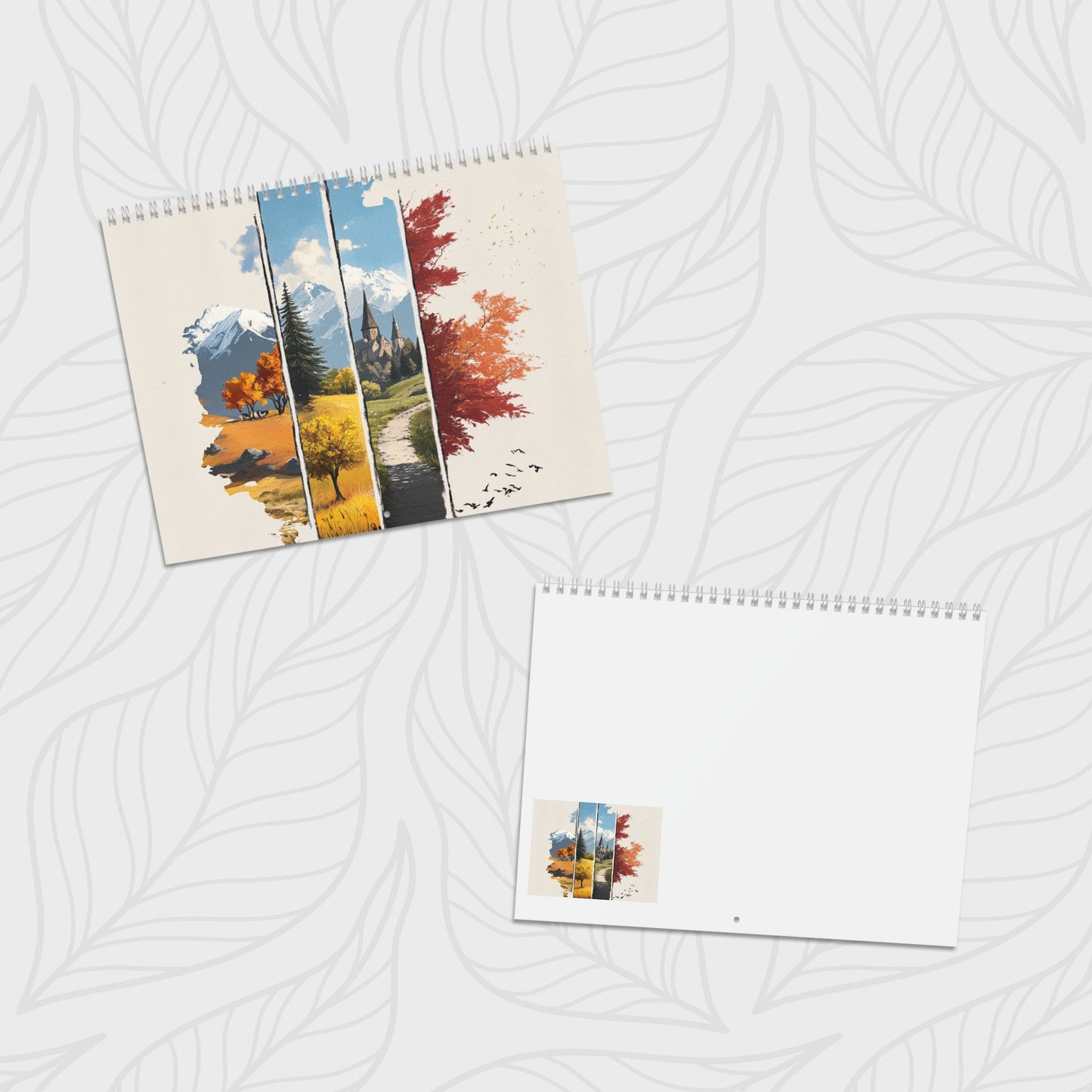 2025 Wall Calendar Landscapes Inspired By Studio Ghibli Colors - Yearly Desk Calendar